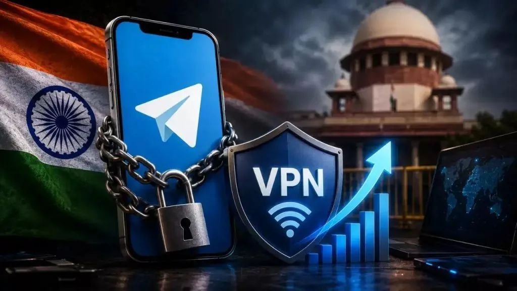 فیلتر تلگرام در هند؛ دانلود VPNها ۴۹ درصد افزایش یافت